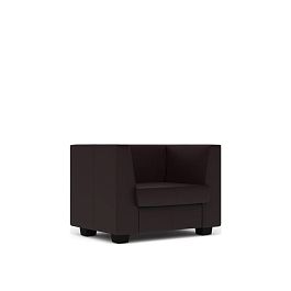 Кресло мягкое Миларго экокожа темно-коричневая CN1113 - Фото предпросмотра