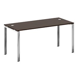 Metal System Direct Стол рабочий руководителя на П-обр. м/к БП.СРР-4.7 Венге/Нерж. сталь 1600*720*750 - Фото предпросмотра