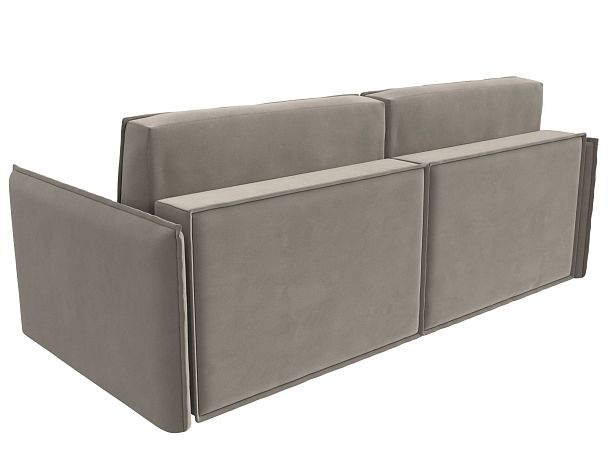 Диван прямой Либерти (полностью микровельвет бежевый) - Вид 6