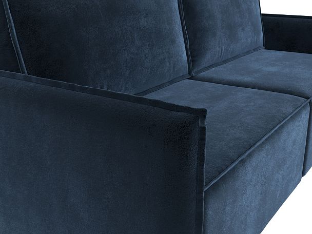 Диван прямой Либерти Велюр синий - Вид 4