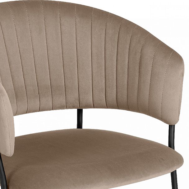 Комплект кухонных стульев Даксон латте велюр/черный, 3 шт. - Вид 8