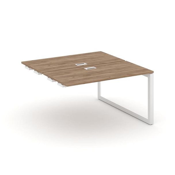 Style Project Next Стол-приставка к опор. элем. SN-59O.DPRS-021 Дуб Табак/Металл Белый/Белый Заглушка 980*1632*750 - Вид 1