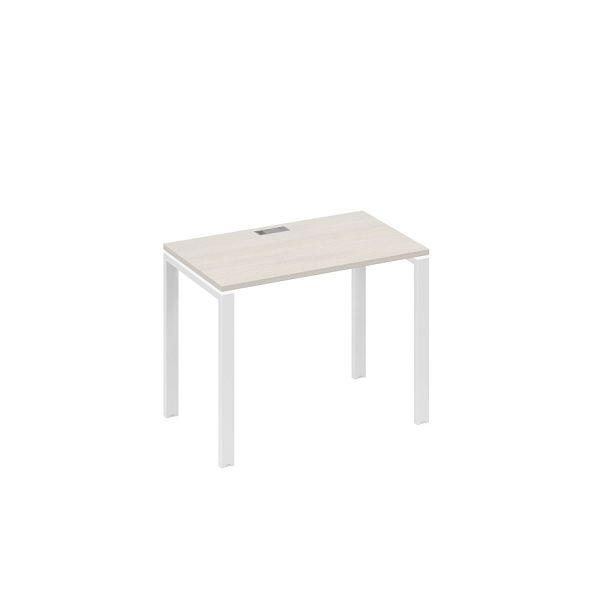 Стол письменный на металлокаркасе UNO A4 А4 Б1 002 БП дуб / металлокаркас белый - Вид 1