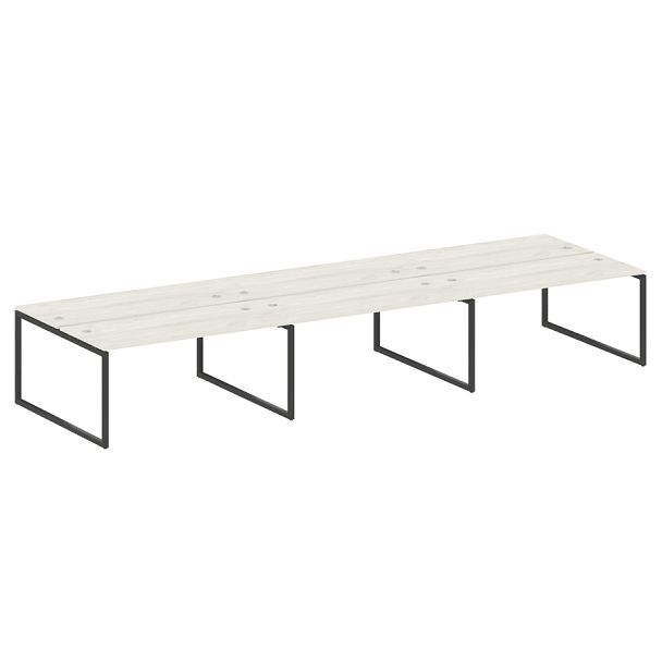 Metal System Quattro Р. ст. на 6 раб. места на О-образном м/к 40БО.СМ-6.4 Дуб наварра/Антрацит металл 4800*1475*750 - Вид 1