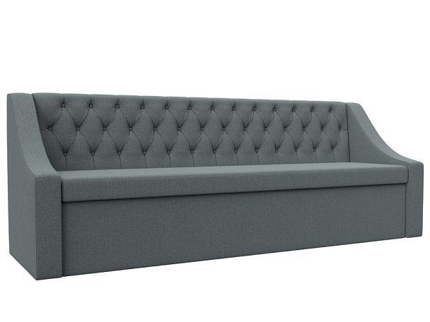 Диван кухонный прямой Мерлин Рогожка серый - Вид 1