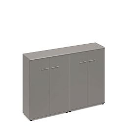 Шкаф средний комбинированный закрытый (топ МДФ) Time metal МР 9392 МП/ВЛ/ВЛ мокко премиум - Фото предпросмотра