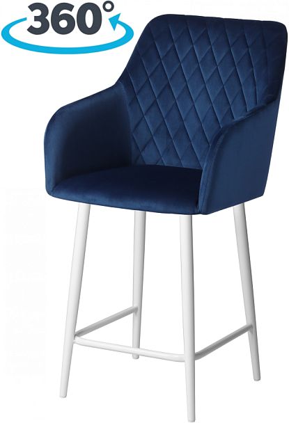 Комплект полубарных поворотных кресел Барли К, Confetti blue/белый, 3 шт. - Вид 1