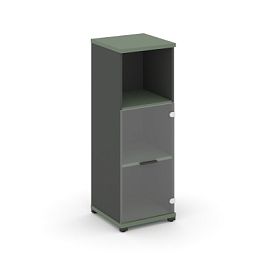 Concept Шкаф 1 узкая секция, 3 ниши CN.STU.E-313 SP A Кобо/Антрацит/Металл Антрацит/Прозрачный 420*420*1186 - Фото предпросмотра