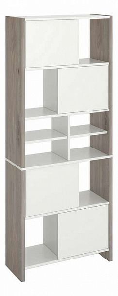 Стеллаж комбинированный Нельсон Lite СТЛ-ЗВХ НБЕ Белый/Нельсон - Вид 1