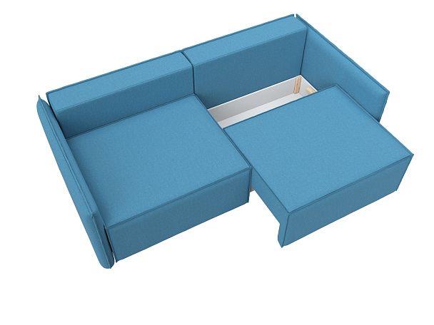 Диван прямой Либерти Рогожка голубой - Вид 7