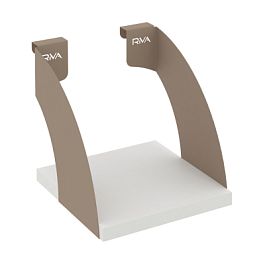 Навесные полки. Кронштейны+ЛДСП полка 200мм MAN-41-2 Белый бриллиант/Мокко металл 200*220*200 - Фото предпросмотра