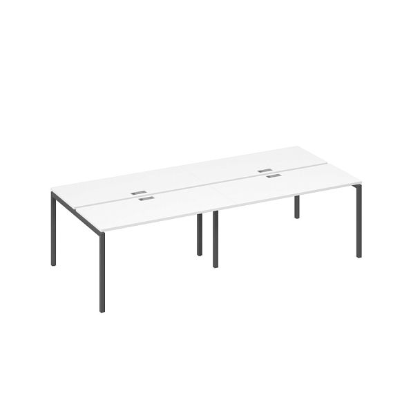 Рабочая станция на каркасе DUE (4х140) A4 А4 Б2 171-2 БП белый премиум / металлокаркас антрацит - Вид 1