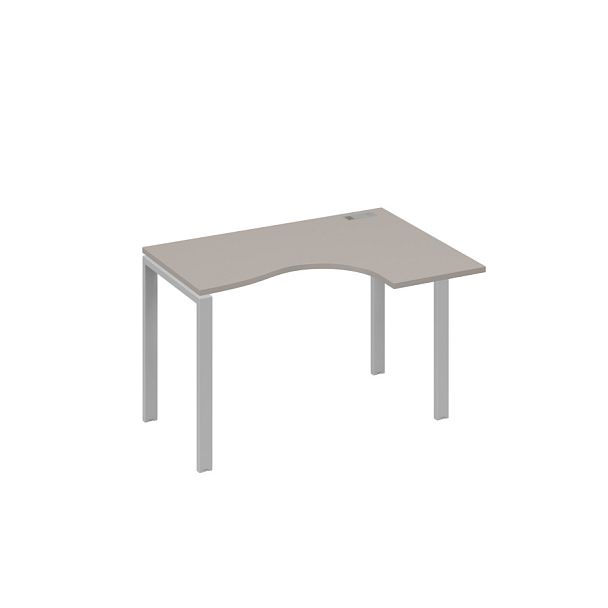 Стол эргономичный правый "Классика" на металлокаркасе UNO A4 А4 Б1 032 БП мокко премиум / металлокаркас серый - Вид 1