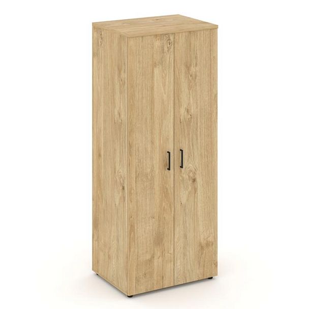 Стайл Проджект Гардероб широкий глубокий SN.GB-004 Тиквуд Светлый/Черный Ручки 796*600*1982 - Вид 1