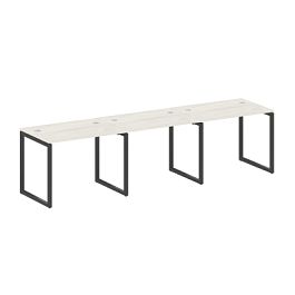 Metal System Quattro Р. ст. на 3 раб. места на О-образном м/к 40БО.СМ-3.1 Дуб наварра/Антрацит металл 3000*720*750 - Фото предпросмотра