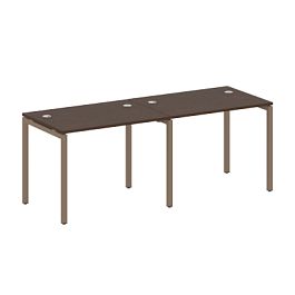 Metal System Quattro Р. ст. на 2 раб. места на П-образном м/к 40БП.СМ-2.1 Венге/Мокко металл 2000*720*750 - Фото предпросмотра