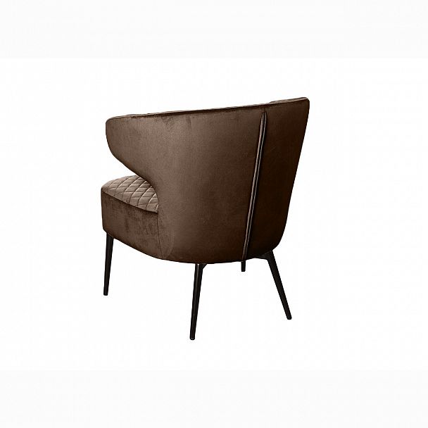 Кресло Richard ромб, бархат коричневый 12 - Вид 4