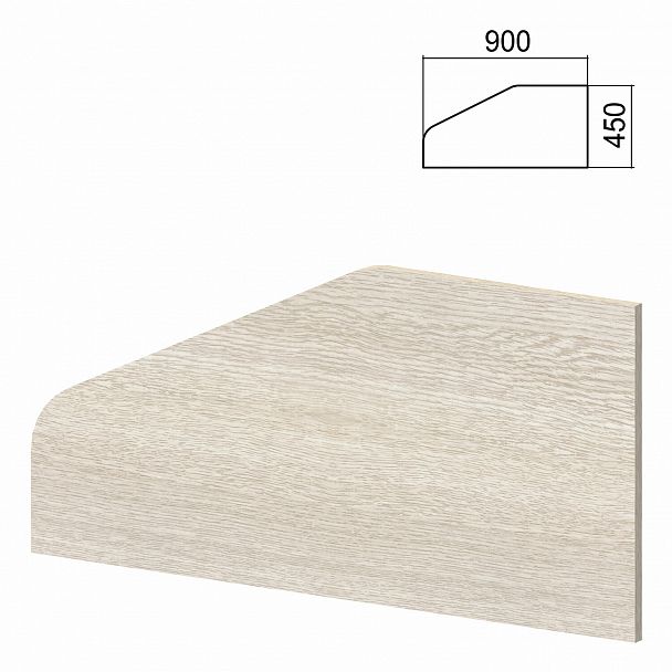 Экран-перегородка к столам "Арго", шириной 900 мм, ясень шимо - Вид 2