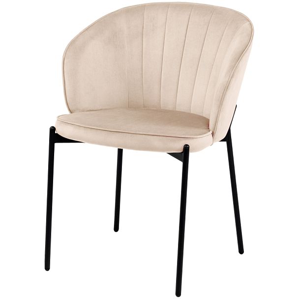 Комплект кухонных стульев Миэль кремовый велюр/черный, 3 шт. - Вид 1