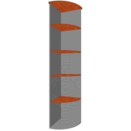 Стеллаж угловой высокий "Фаворит" СТУ-4 - Фото предпросмотра