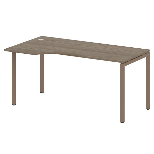 Metal System Стол криволинейный левый на П-образном м/к БП.СА-1 (L) Акация/Антрацит металл 1600*900*750 - Вид 1