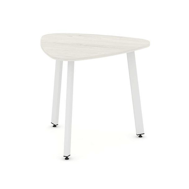 Стайл Проджект Стол переговорный SN-6.SPRG-70.3 Дуб Наварра/Металл Белый 900*900*750 - Вид 1