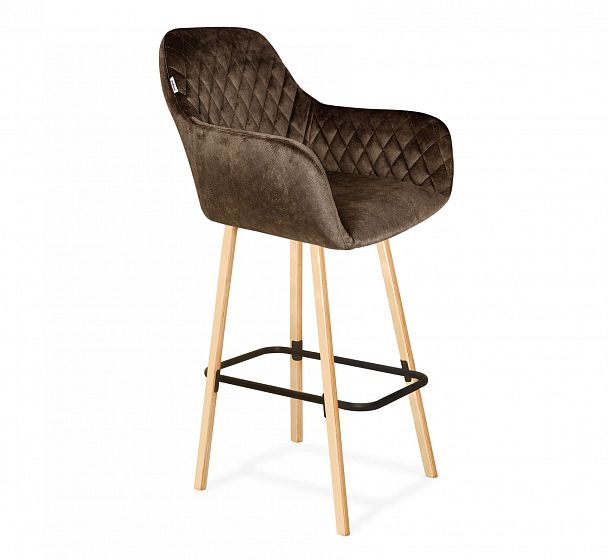 Стул барный Sheffilton SHT-ST38/S94 коричневый трюфель/прозрачный лак/черный - Вид 2