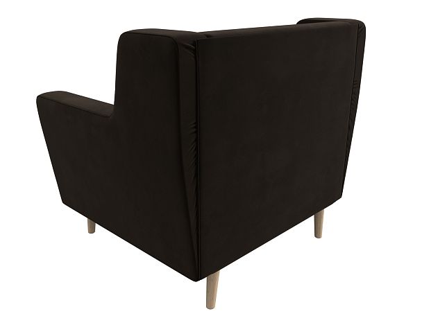 Кресло Брайтон (полностью микровельвет коричневый) - Вид 6