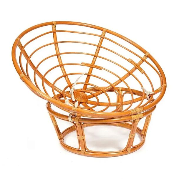 Кресло Папасан/Papasan (23/01 W) /с подушкой и ремешками/Cognac (коньяк) - Вид 5