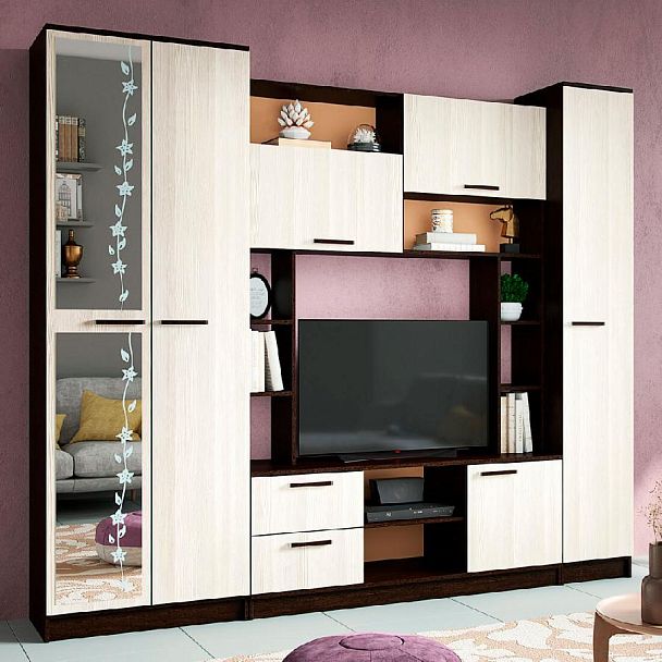 Гостиная "Флора" (2700х2100х540) венге/лоредо - Вид 3