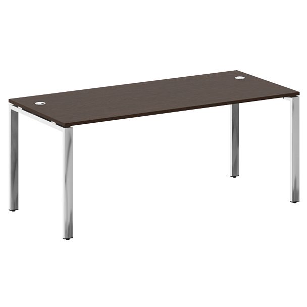 Metal System Direct Стол рабочий руководителя на П-обр. м/к БП.СРР-5.8 Венге/Нерж. сталь 1800*800*750 - Вид 1