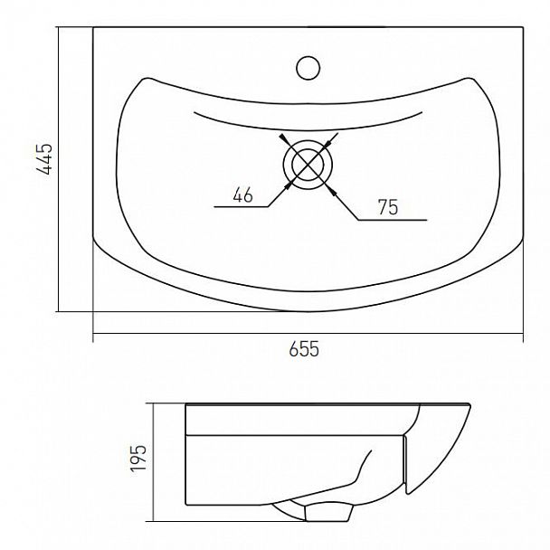Раковина "Балтика 65" - Вид 3