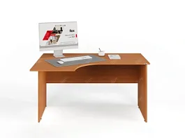 UNITY PС3-14 L ВИШНЯ Офисный стол угловой Левый 1400х900х750 - Фото предпросмотра