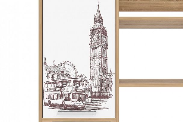 Лайт-1 Надстройка стола компьютерного 1200 NKL01S1.2.1623 дуб сонома/белый - Вид 3