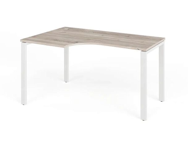 TANDEM RTD074-MK-140L-MA Стол угловой на металлокаркасе левый 1400х900х750 Дуб Маувелла/Белый - Вид 1