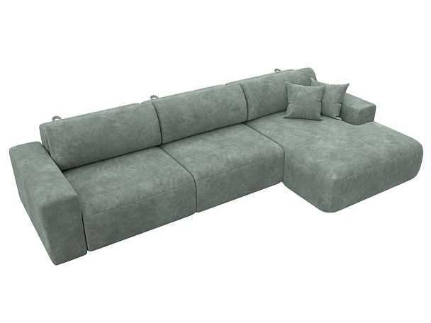 Диван угловой Лига-036 НПБ Классик Лонг правый угол Велюр зеленый - Вид 5