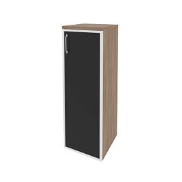 Onix Шкаф средний узкий правый O.SU-2.4 R (R) black Дуб аризона/Стекло black 400*420*1207 - Фото предпросмотра