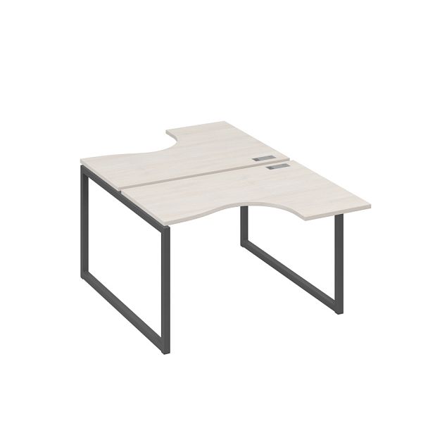 Рабочая станция эргономичная Классика каркас QUATTRO (2х120) A4 А4 Б4 180 БП дуб / металлокаркас антрацит - Вид 1