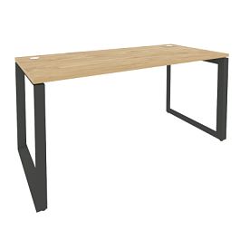 Onix Стол рабочий на О-образном м/к O.MO-SP-4.7 Тиквуд светлый/Антрацит металл 1580*720*750 - Фото предпросмотра