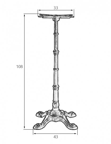 Подстолье барное DOBRIN LEONE HIGH - Вид 2