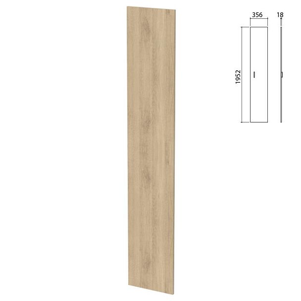 Дверь ЛДСП высокая "Приоритет" (356х18х1952 мм), БЕЗ ФУРНИТУРЫ, кронберг, К-938, К-938 кронберг - Вид 2