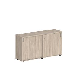 Шкаф-купе Sigma 1438х400х750 низкий, с замком / корпус: дуб светлый, фасады: дуб светлый - Фото предпросмотра