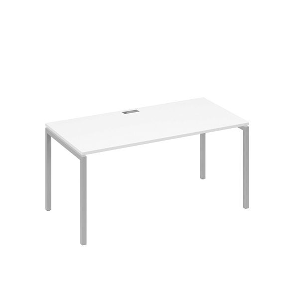 Стол письменный на металлокаркасе DUE A4 А4 Б2 025 БП белый премиум / металлокаркас серый - Вид 1