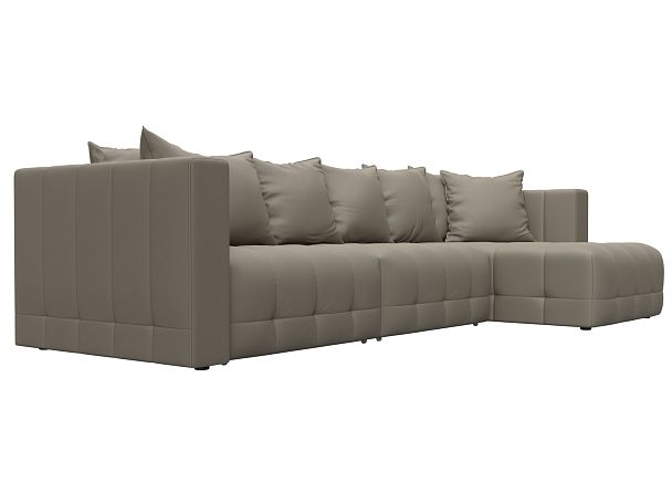 Диван угловой Лига-052 НПБ Лонг угол универсальный Экокожа бежевый - Вид 3