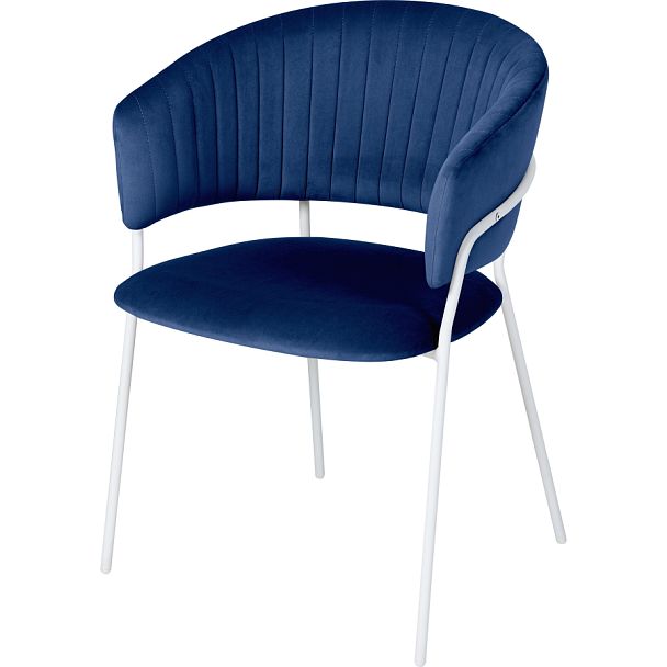 Комплект кухонных стульев Даксон синий велюр/белый, 4 шт. - Вид 1