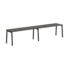 Стол 2-х местный ELWST 3567 Мокко/Черный 3526х670х750 EDIS - Фото предпросмотра