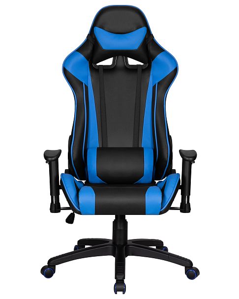 Кресло игровое DOBRIN BRIAN (черно-синяя экокожа) - Вид 6