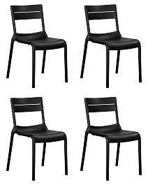 Набор 4 шт Стул обеденный DOBRIN TIM (черный (B-03)) - Фото предпросмотра