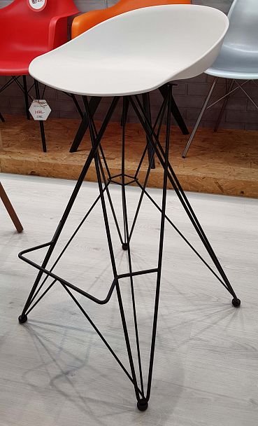 Стул барный Sheffilton SHT-ST19/S66 белый белый/черный муар - Вид 4