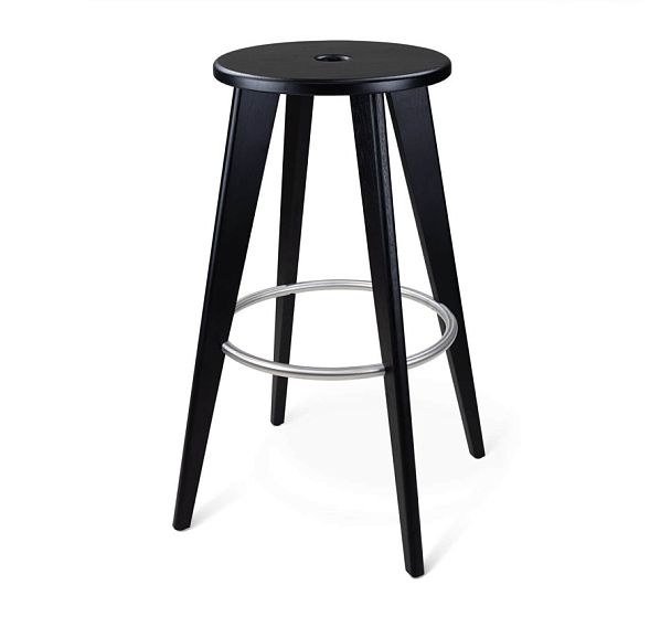 Стул барный Sheffilton SHT-S146 черный/нерж - Вид 1